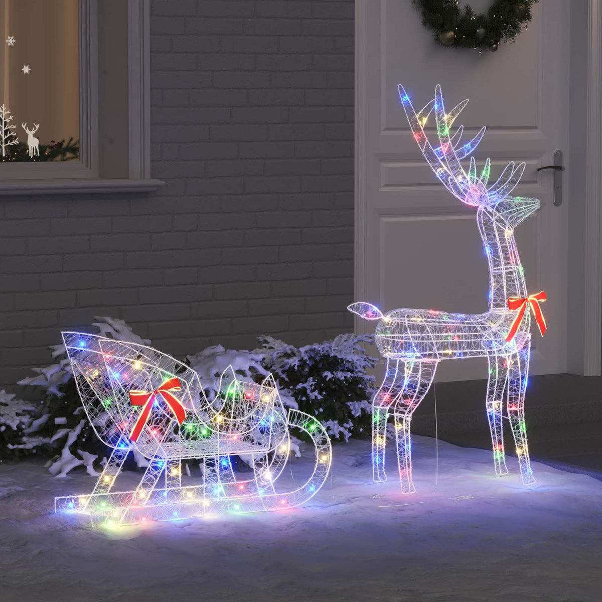 Ren Pull Släde färgstark 70 x 24 x 128 cm Akryl 200 LED-lampor