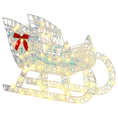 Ren Pull Släde 200 LED-lampor Varmvit 70 x 26 x 129 cm PET