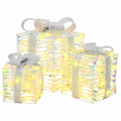 Ljusande julklapp 3 st 150 LED-lampor Varmvit