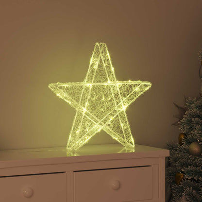 3D Stjärna 50 LED-lampor Varmvit 55 x 53.5 x 10 cm Akryl