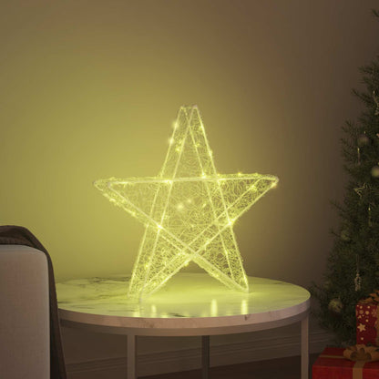 3D Stjärna 50 LED-lampor Varmvit 55 x 53.5 x 10 cm Akryl
