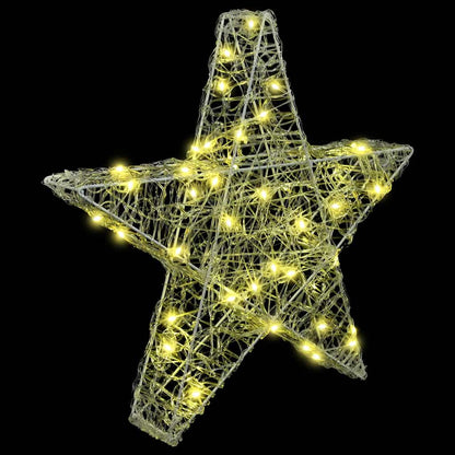 3D Stjärna 50 LED-lampor Varmvit 55 x 53.5 x 10 cm Akryl