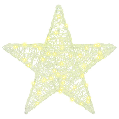 3D Stjärna 50 LED-lampor Varmvit 55 x 53.5 x 10 cm Akryl