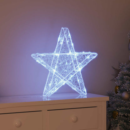 3D Stjärna 50 LED-lampor Kallvit 55 x 53.5 x 10 cm Akryl