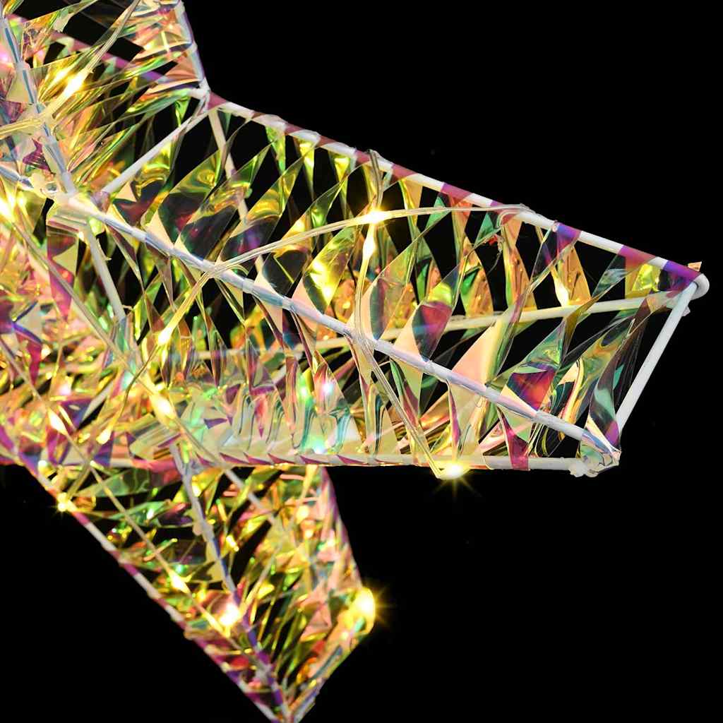 3D Stjärna med 50 LED-lampor Varmvit 55 x 52,5 x 9 cm PET