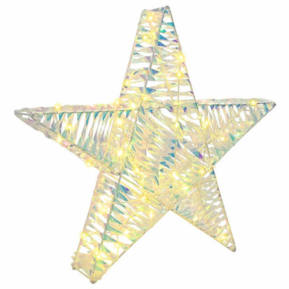 3D Stjärna 50 LED-lampor Varmvit 55 x 52,5 x 9 cm PET