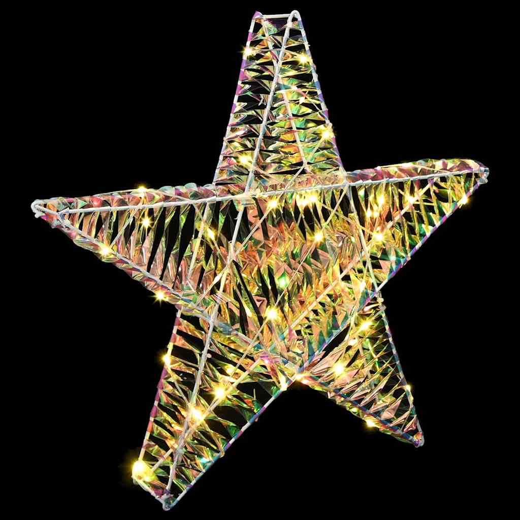3D Stjärna 50 LED-lampor Varmvit 55 x 52,5 x 9 cm PET