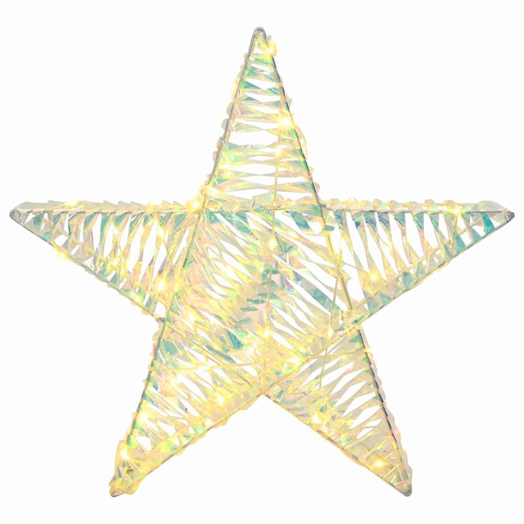 3D Stjärna 50 LED-lampor Varmvit 55 x 52,5 x 9 cm PET