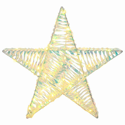 3D Stjärna 50 LED-lampor Varmvit 55 x 52,5 x 9 cm PET