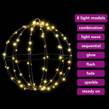 Ball Varmvit 30 x 30 x 32 cm Metall 96 LED-lampor