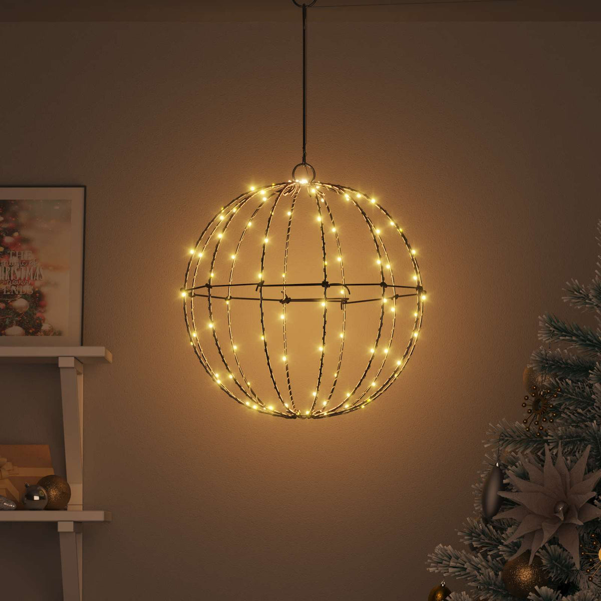Ball Varmvit 40 x 40 x 42 cm Metall 120 LED-lampor