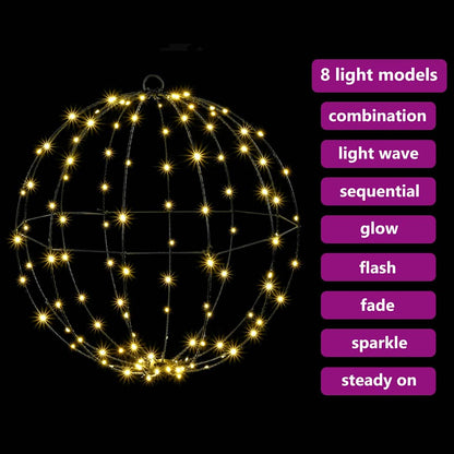 Ball Varmvit 50 x 50 x 52 cm Metall 160 LED-lampor