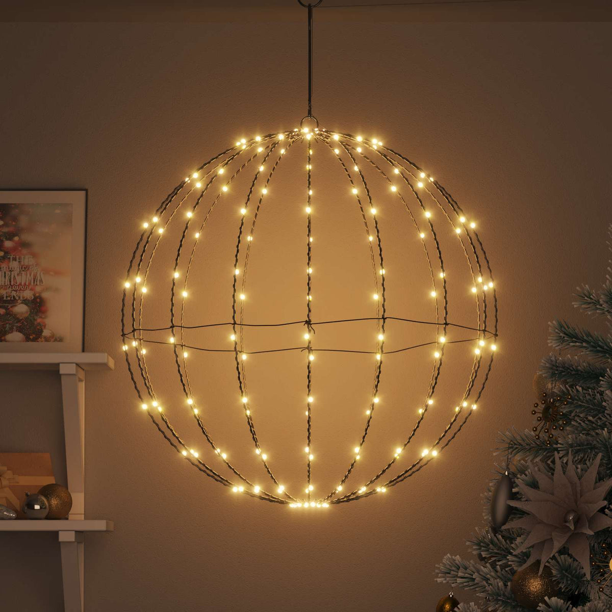 Ball Varmvit 60 x 60 x 62 cm Metall 192 LED-lampor