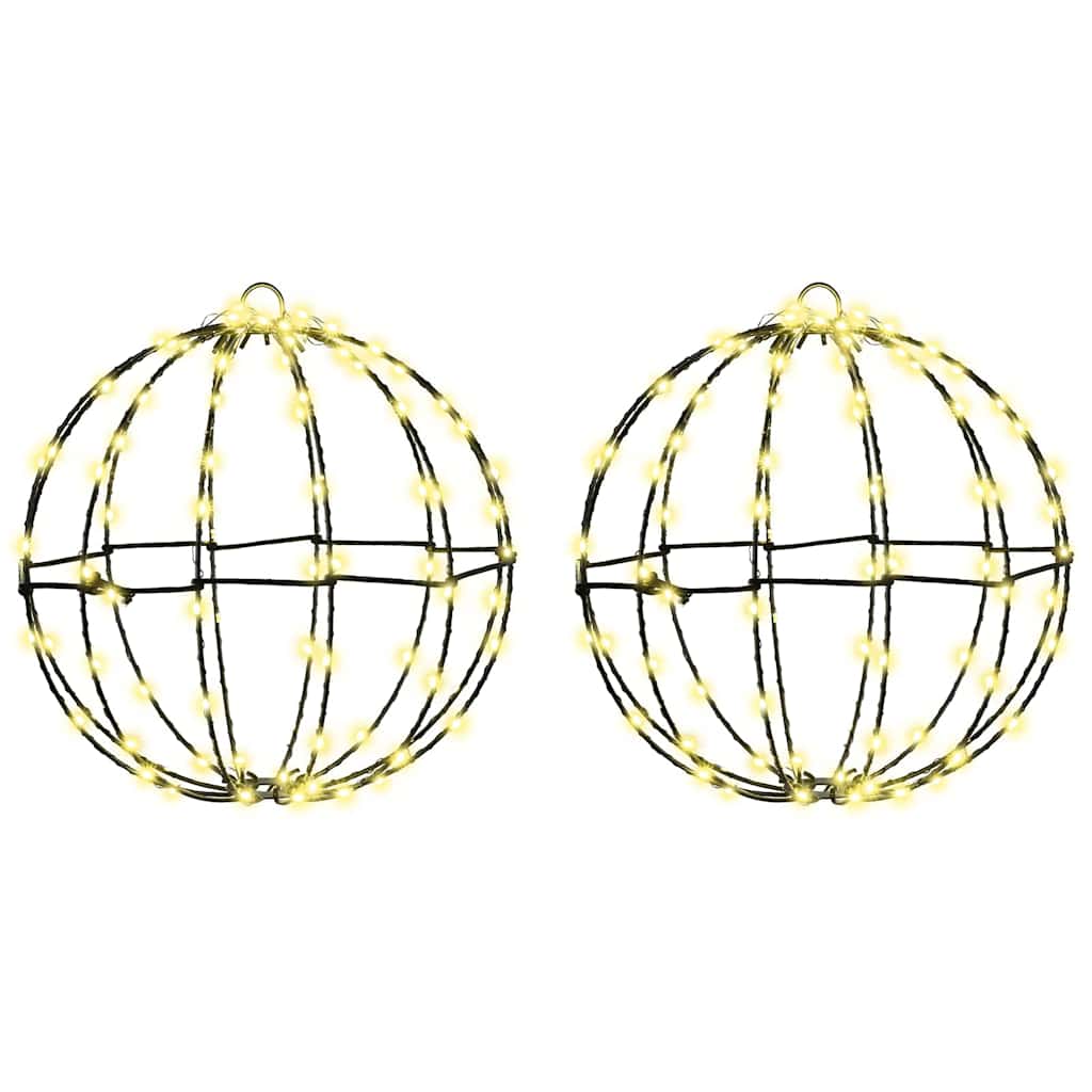 Ball 2 st Varmvit 30 x 30 x 32 cm Metall 192 LED-lampor
