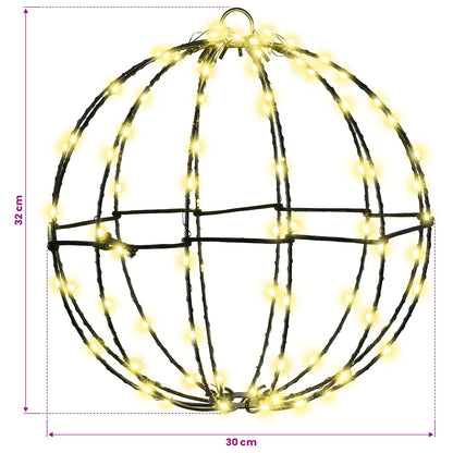Ball 2 st Varmvit 30 x 30 x 32 cm Metall 192 LED-lampor