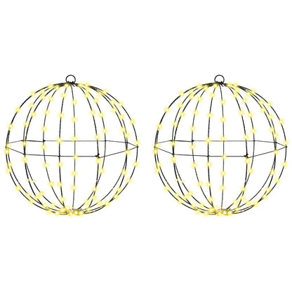 Ball 2 st Varmvit 40 x 40 x 42 cm Metall 192 LED-lampor