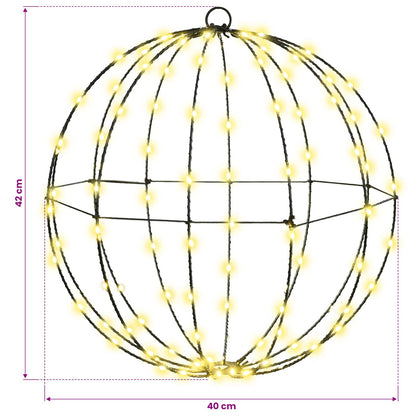 Ball 2 st Varmvit 40 x 40 x 42 cm Metall 192 LED-lampor