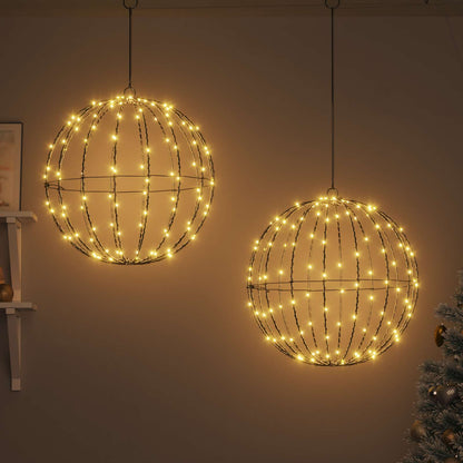 Ball 2 st Varmvit 50 x 50 x 52 cm Metall 320 LED-lampor