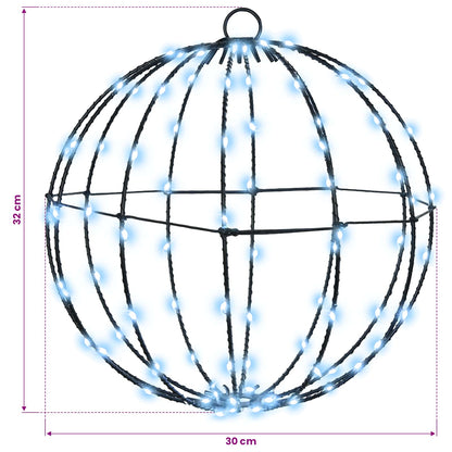 Ball Kallvit 30 x 30 x 32 cm Metall 96 LED-lampor