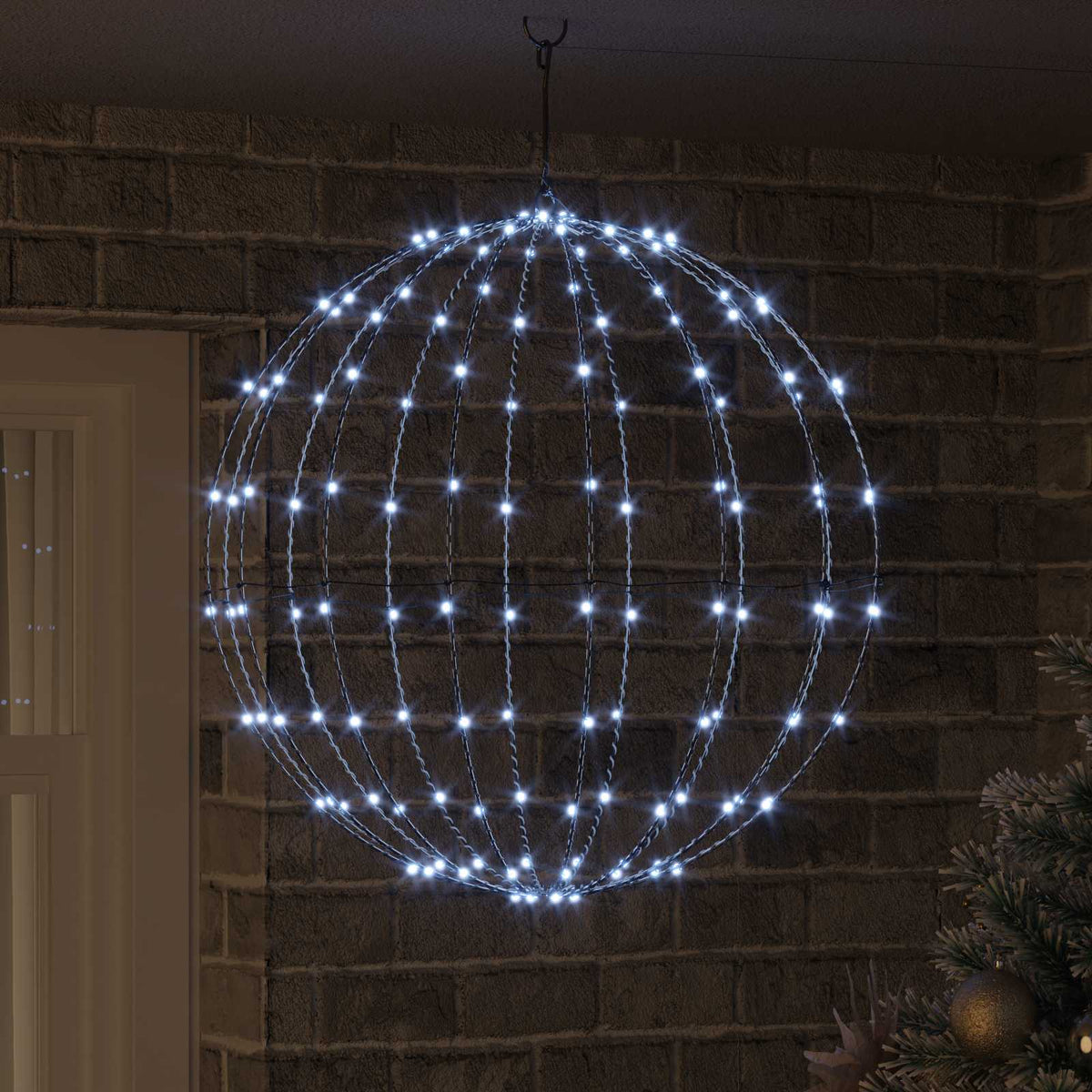 Ball Kallvit 60 x 60 x 62 cm Metall 192 LED-lampor