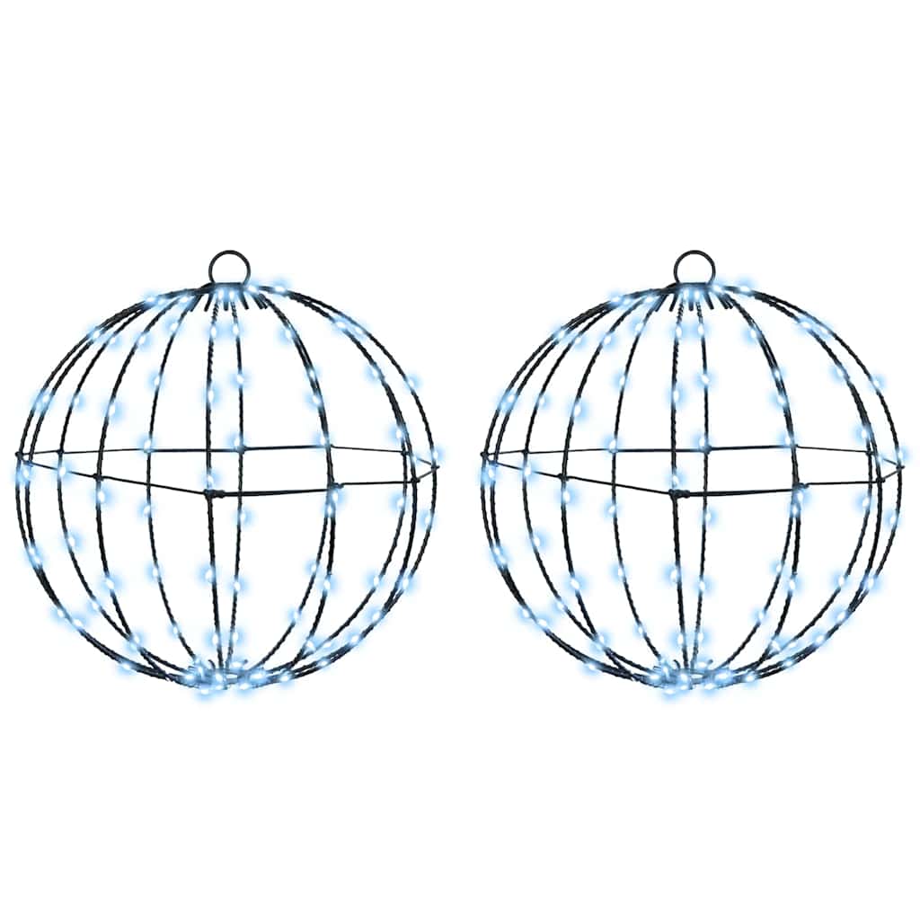 Ball 2 st Kallvit 30 x 30 x 32 cm Metall 192 LED-lampor