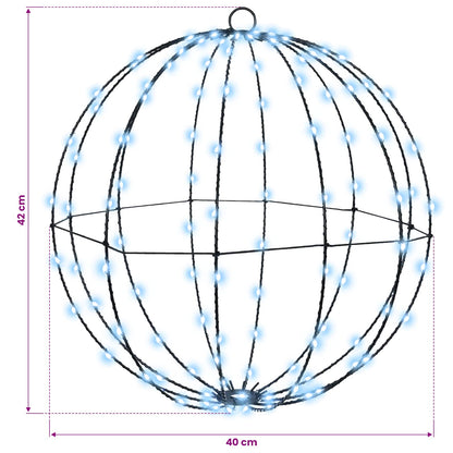 Ball 2 st Kallvit 40 x 40 x 42 cm Metall 192 LED-lampor