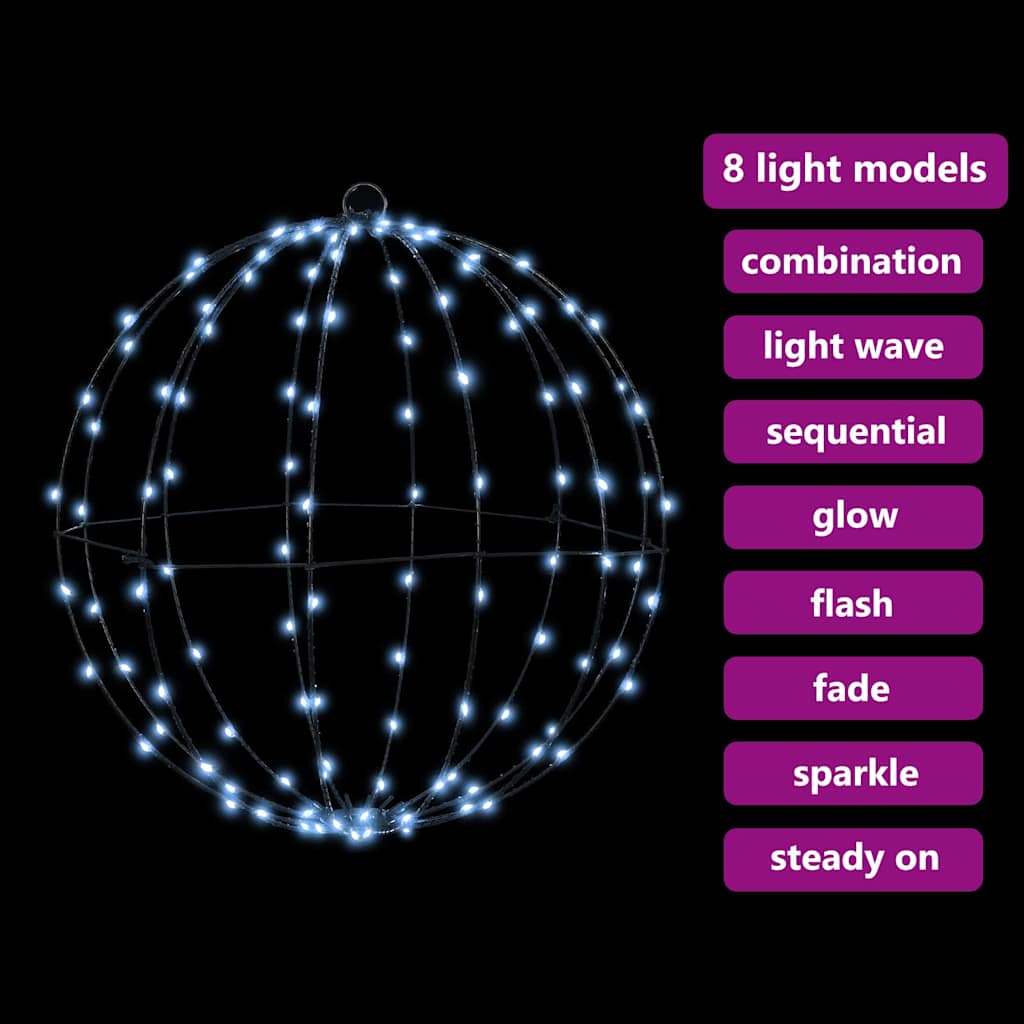Ball 2 st Kallvit 50 x 50 x 52 cm Metall 320 LED-lampor
