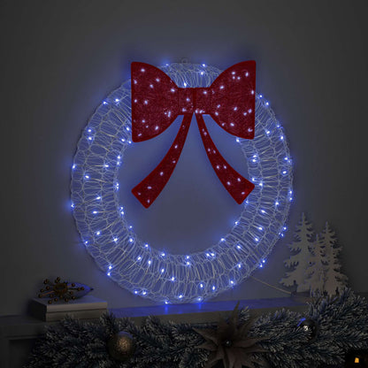 Krans 60 LED-lampor Blå 76 x 76 x 8,5 cm Akryl