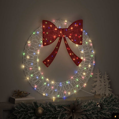 Krans 60 LED-lampor Flerfärgsdesign 76 x 76 x 8,5 cm Akryl