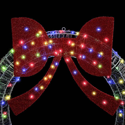 Krans 80 LED-lampor Flerfärgsdesign 92 x 92 x 9,5 cm Akryl