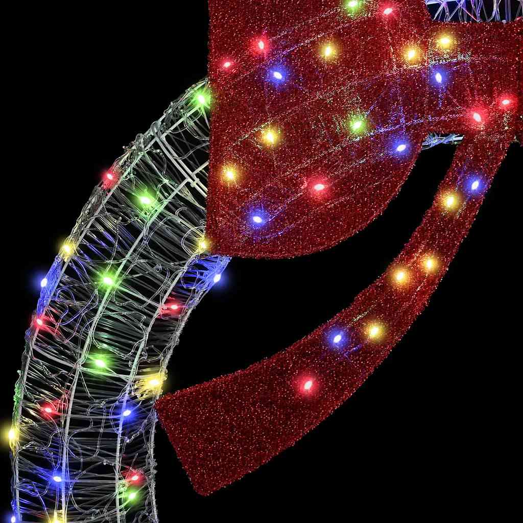 Krans 80 LED-lampor Flerfärgsdesign 92 x 92 x 9,5 cm Akryl