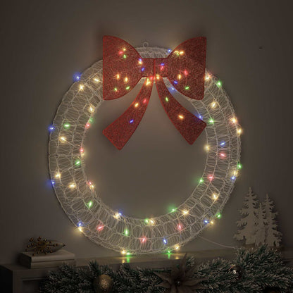 Krans 80 LED-lampor Flerfärgsdesign 92 x 92 x 9,5 cm Akryl