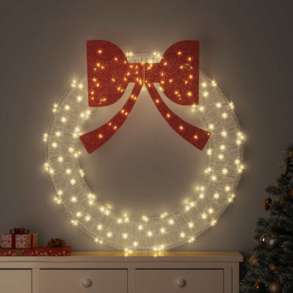 Krans 150 LED-lampor Varmvit 120 cm Akryl