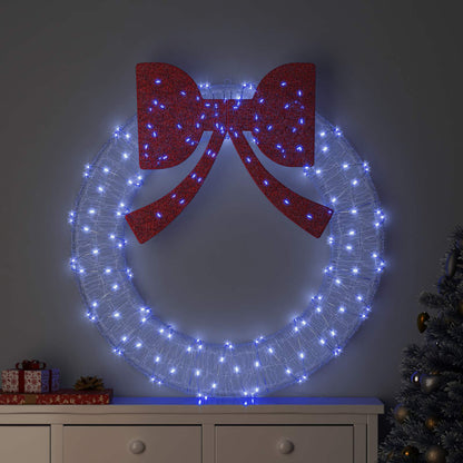 Krans 150 LED-lampor Blå 120 cm Akryl