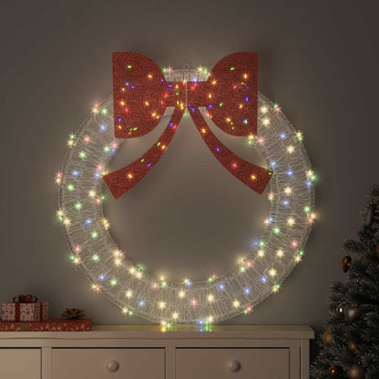 Krans 150 LED-lampor Flerfärgsdesign 120 cm Akryl