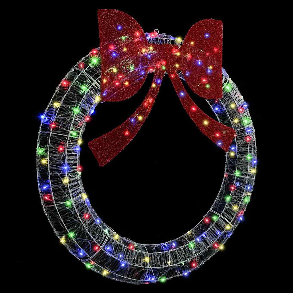 Krans 150 LED-lampor Flerfärgsdesign 120 cm Akryl