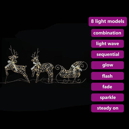 LED Renar 3 st 60 LED-lampor Varmvit 44,5 x 18 x 66 cm PET