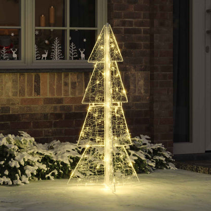 Julgran 100 LED-lampor Varmvit 120 cm Akryl