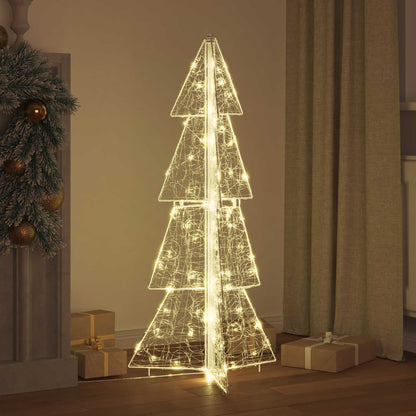 Julgran 100 LED-lampor Varmvit 120 cm Akryl