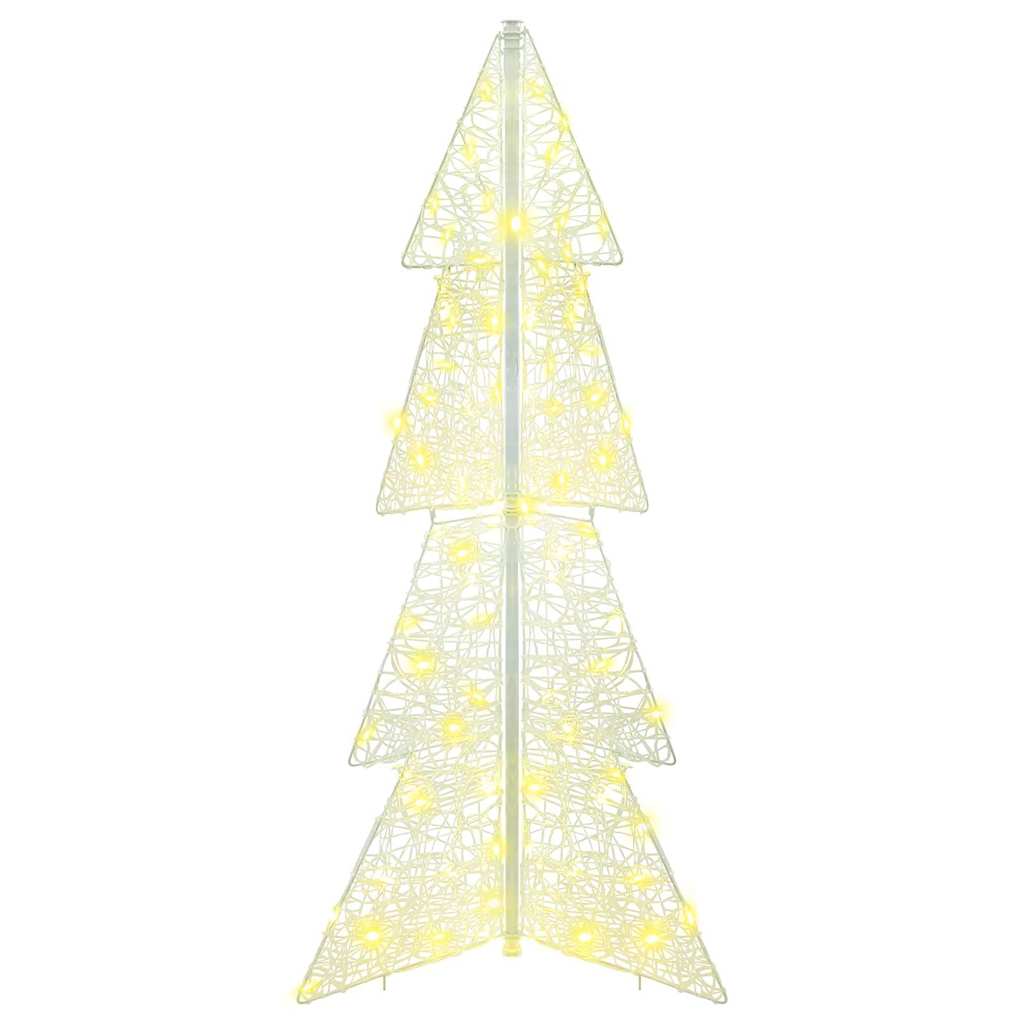 Julgran 100 LED-lampor Varmvit 120 cm Akryl