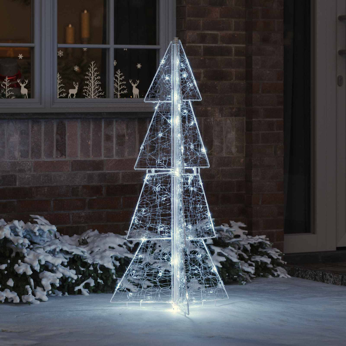 Julgran 100 LED-lampor Kall Vit 120 cm Akryl