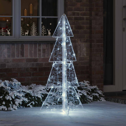 Julgran 100 LED-lampor Kall Vit 120 cm Akryl