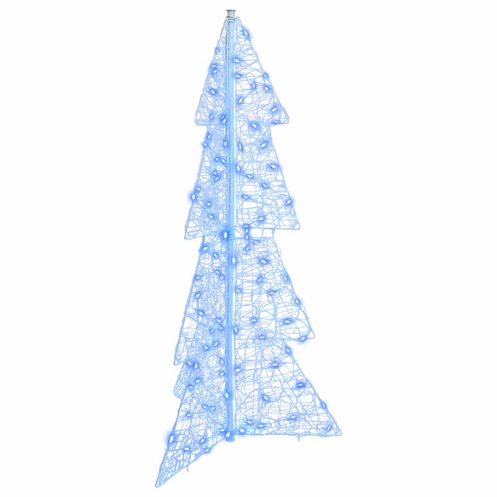 Julgran 100 LED-lampor Blå 120 cm Akryl