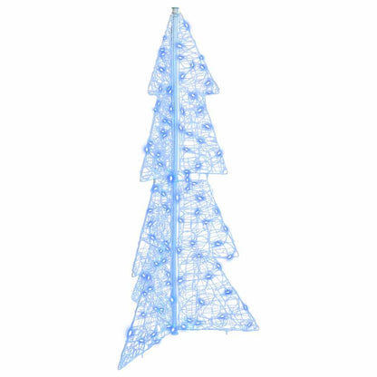 Julgran 100 LED-lampor Blå 120 cm Akryl
