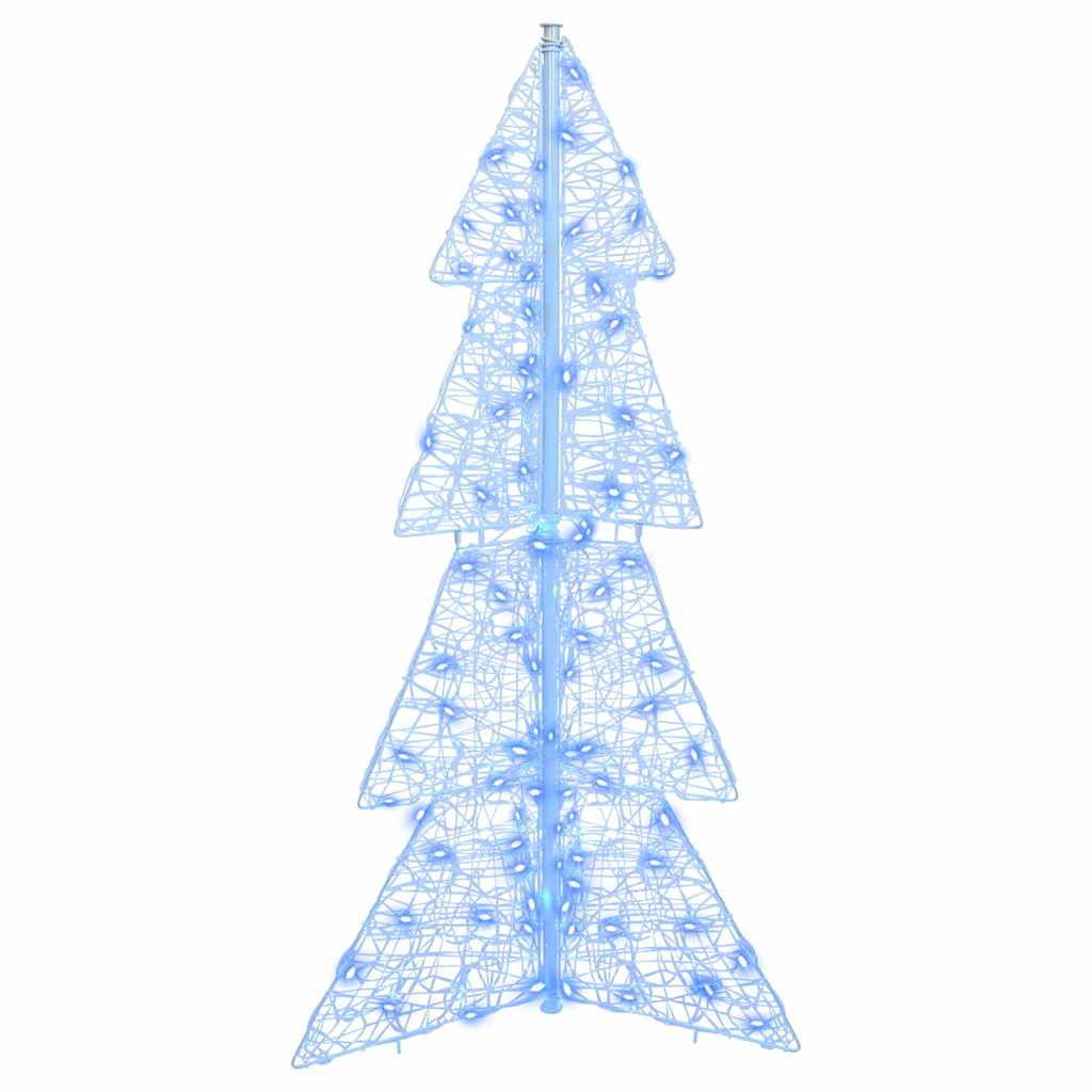 Julgran 100 LED-lampor Blå 120 cm Akryl