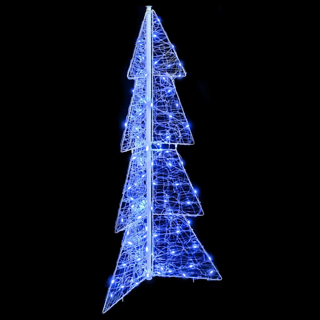Julgran 100 LED-lampor Blå 120 cm Akryl