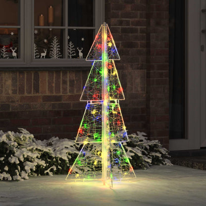 Julgran 100 LED-lampor Flerfärgsdesign 120 cm Akryl