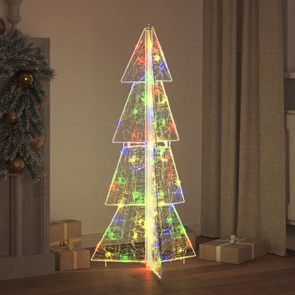 Julgran 100 LED-lampor Flerfärgsdesign 120 cm Akryl