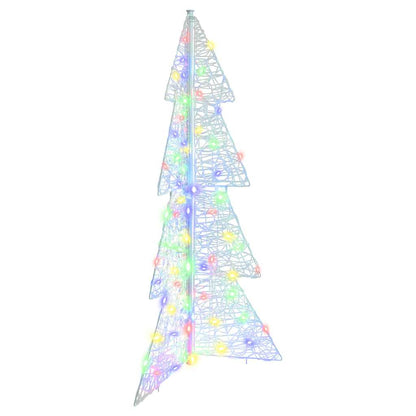 Julgran 100 LED-lampor Flerfärgsdesign 120 cm Akryl