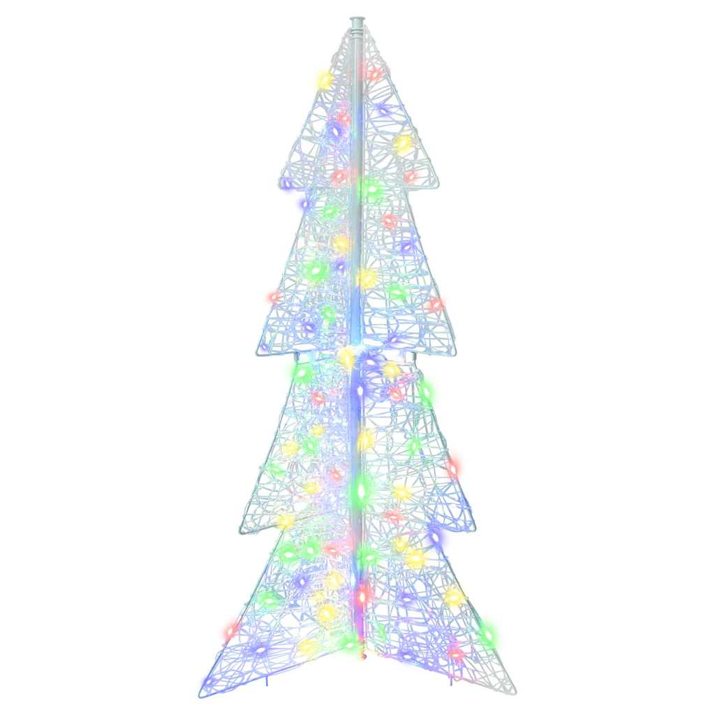 Julgran 100 LED-lampor Flerfärgsdesign 120 cm Akryl